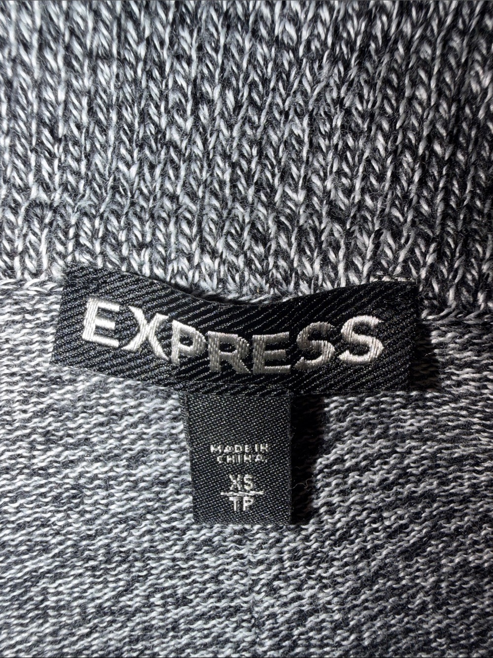 Express Gray Marled Cowl Neck Sweater Dress XS - Picture 5 of 6